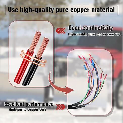 49317 49308 9 Pin Truck and Plow Side Repair Harness Kit, Western Snow Plow Repair Wiring Harness Fit for Western Fisher 22335K 22336K in Saudi Arabia