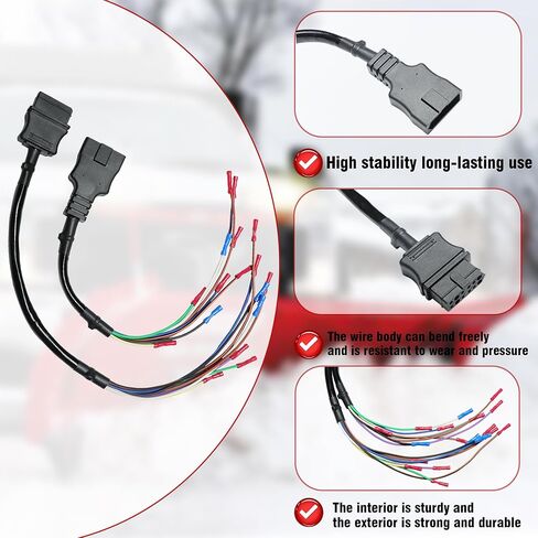 49317 49308 9 Pin Truck and Plow Side Repair Harness Kit, Western Snow Plow Repair Wiring Harness Fit for Western Fisher 22335K 22336K in Saudi Arabia