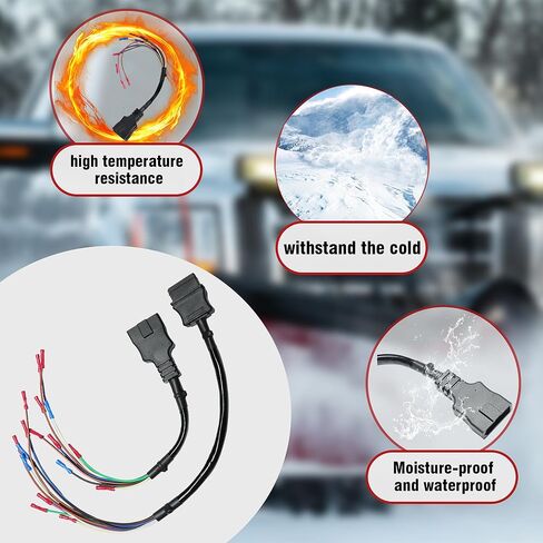 49317 49308 9 Pin Truck and Plow Side Repair Harness Kit, Western Snow Plow Repair Wiring Harness Fit for Western Fisher 22335K 22336K in Saudi Arabia