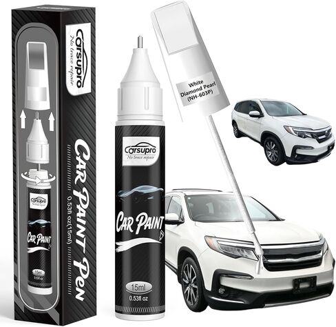 White Orchid Pearl(NH-788P) for Honda Touch Up Paint Pen, 2 in 1 Car Scratch Remover with Pen Tip and Brush, Precise Color Match for Car Paint Scratch Repair, Quickly and Easily Fix Chips and Nicks in Saudi Arabia