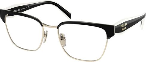 Prada PR 65YV 18A1O1 Black Metal Irregular Eyeglasses 53mm in Saudi Arabia