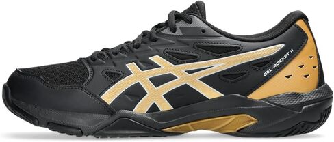 ASICS Men's GEL-ROCKET 11 Volleyball Shoes, 12.5, WHITE/PURE GOLD in Saudi Arabia