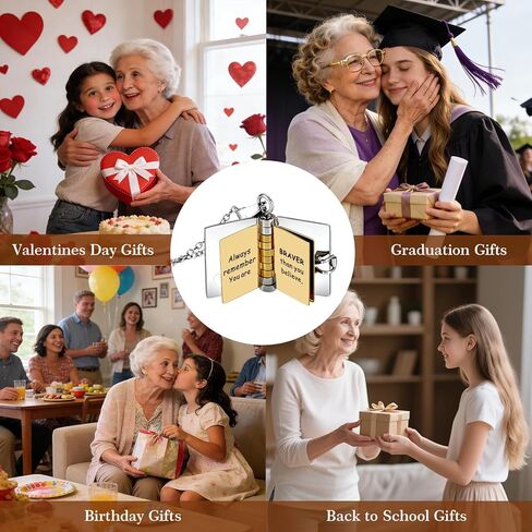 Book Necklace for Granddaughter - Valentines Day Gifts for Her Valentines Necklace Gifts for Kids Granddaughter Gifts from Grandma Grandpa Granddaughter Necklace Valentine Birthday Gifts for Women in Saudi Arabia
