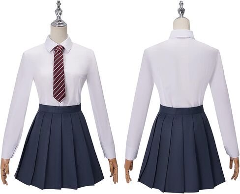 AwwwCos Women The Musical Cosplay Costume Gray School Uniform Dress Coat Uniform Suit Halloween Party Outfit in Saudi Arabia