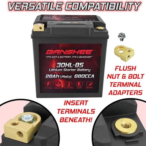 YIX30L-BS-STD (YTX30L-BS)، 680CCA، بطارية ليثيوم LiFePO4 للدراجات النارية 12 فولت، قراءات رقمية، تناسب BMW، Harley Davidson؛ ATV، UTV، عربة الثلج، متوافقة مع Polaris، BRP (Can-Am)، Arctic Cat in Saudi Arabia
