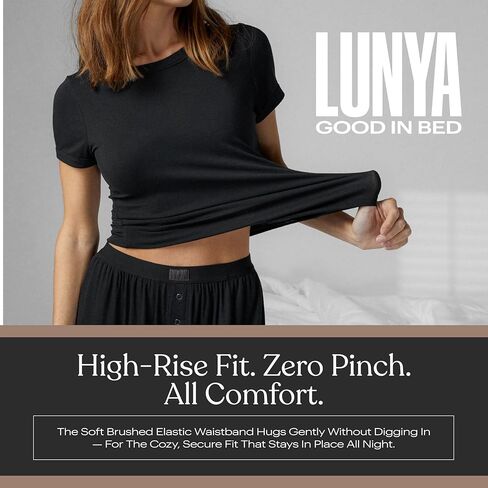 مجموعة Lunya Soft Modal مضلعة علوية وسروال قصير - مجموعات متطابقة للنساء من Tencel Modal in Kuwait