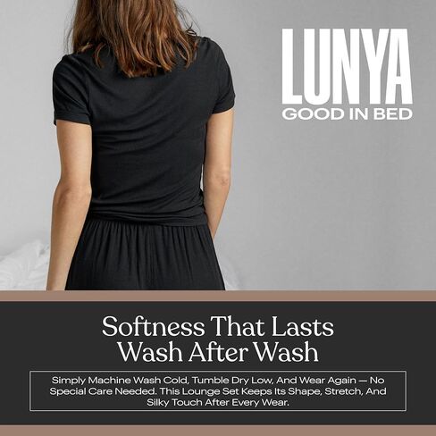 مجموعة Lunya Soft Modal مضلعة علوية وسروال قصير - مجموعات متطابقة للنساء من Tencel Modal in Kuwait