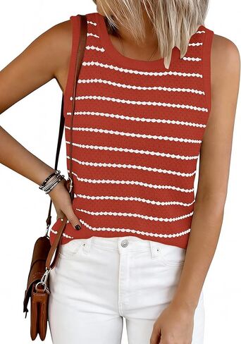 NALANISA المرأة العصرية تانك القمم 2026 الكروشيه الصيف الربيع سترة مخططة سترة عادية فضفاض أكمام متماسكة قمصان الملابس in Kuwait