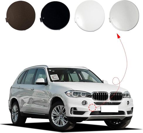 غطاء خطاف سحب المصد الأمامي للسيارة مناسب لسيارات BMW X5 F15 25d 25dX 28iX 30dX 35dX 35i 35iX 40dX 50iX 2014 2015 2016 2017 2018 (يناسب الإصدار العادي فقط) استبدال 51117365318 51117378591 (أبيض) in Kuwait