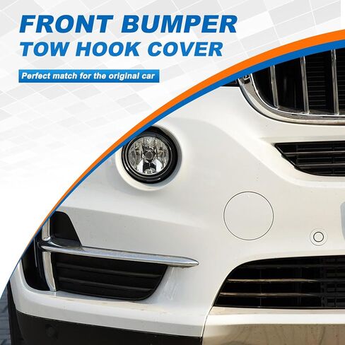 Car Front Bumper Tow Hook Cover Fit for BMW X5 F15 25d 25dX 28iX 30dX 35dX 35i 35iX 40dX 50iX 2014 2015 2016 2017 2018(Only fit The Regular Version) Replace 51117365318 51117378591(White) in Saudi Arabia
