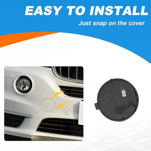 Car Front Bumper Tow Hook Cover Fit for BMW X5 F15 25d 25dX 28iX 30dX 35dX 35i 35iX 40dX 50iX 2014 2015 2016 2017 2018(Only fit The Regular Version) Replace 51117365318 51117378591(White) in Saudi Arabia