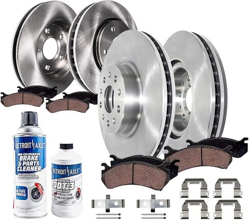 Detroit Axle - Brake Kit for Toyota 2010-2018 4Runner Lexus GX460, Disc Brake Rotors Ceramic Brakes Pads 2011 2012 2013 2014 2015 2016 2017 Replacement in Saudi Arabia