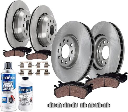 Detroit Axle - Brake Kit for Toyota 2010-2018 4Runner Lexus GX460, Disc Brake Rotors Ceramic Brakes Pads 2011 2012 2013 2014 2015 2016 2017 Replacement in Saudi Arabia