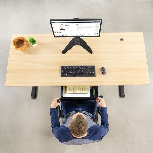 درج منزلق للخارج مقاس 18 بوصة من VIVO، منظم تخزين آمن للمكتب المنزلي، أسود، DESK-AC03B in Saudi Arabia