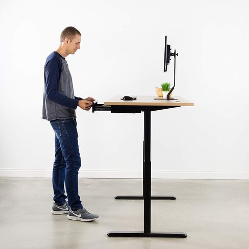 درج منزلق للخارج مقاس 18 بوصة من VIVO، منظم تخزين آمن للمكتب المنزلي، أسود، DESK-AC03B in Saudi Arabia
