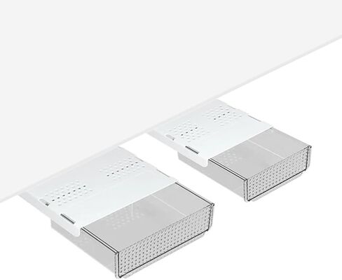 Slide and Stash Under Desk Drawers Office Organizer 2-Pack Small and Medium – Office Organization Drawer Slides Include Adhesive Tape – Easy DIY Installation for Desk Organization, Cupboard, Wardrobe in Saudi Arabia