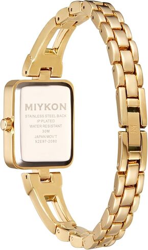 Miykon Dainty Watches for Women - Small Face Square Womens Watch with Genuine Crystals, Classic Luxury Style Bracelet Watch for Petite Thin Wrists, Cute & Unique - Japanese Quartz, Waterproof to 100ft in Saudi Arabia