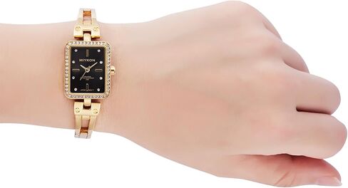 Miykon Dainty Watches for Women - Small Face Square Womens Watch with Genuine Crystals, Classic Luxury Style Bracelet Watch for Petite Thin Wrists, Cute & Unique - Japanese Quartz, Waterproof to 100ft in Saudi Arabia