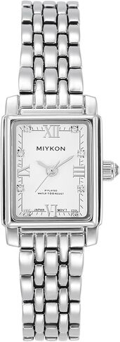 Miykon Dainty Watches for Women - Small Face Square Womens Watch with Genuine Crystals, Classic Luxury Style Bracelet Watch for Petite Thin Wrists, Cute & Unique - Japanese Quartz, Waterproof to 100ft in Saudi Arabia