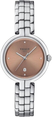Tissot Womens Tissot Flamingo 316L Stainless Steel case Quartz Watches, Grey, Stainless Steel, 7 (T0942101133600) in Saudi Arabia