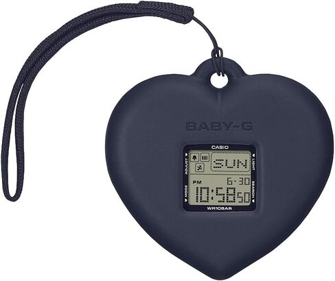 ساعة كاسيو Baby-G BGD-10KH-2C رقمية باللون الرمادي مع حلية على شكل قلب in Saudi Arabia