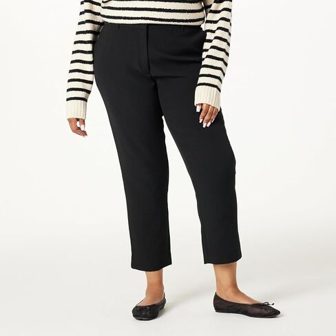 The Drop Women's Sheilaa Slim Flat Front Trouser in Kuwait