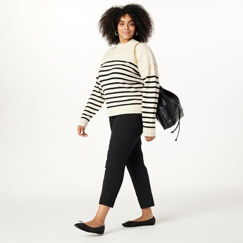 The Drop Women's Sheilaa Slim Flat Front Trouser in Kuwait