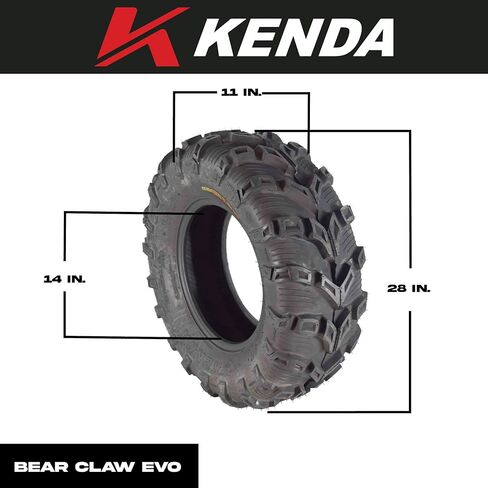 Kenda Bear Claw EVO 28x11-14 ATV UTV All Terrain Mud Tire with Bottle Opener Keychain in Saudi Arabia