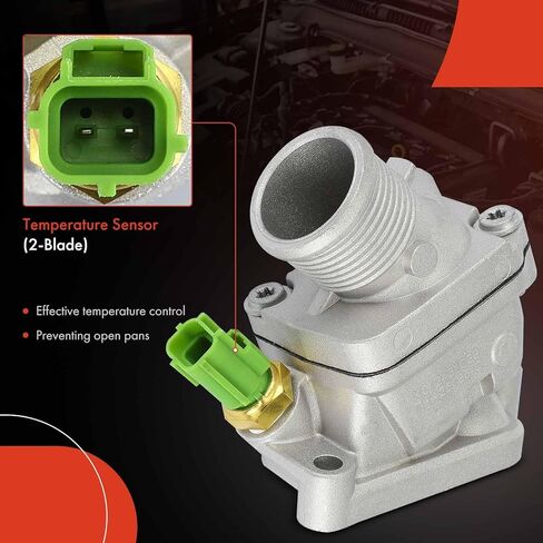 مجموعة مبيت منظم حرارة سائل تبريد المحرك A-Premium مع مستشعر متوافق مع فولفو S60 2003-2005، V70 2003-2007، 2.4L، يستبدل 8636571، 8636572 in Saudi Arabia