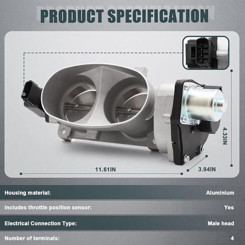 S20021 مجموعة جسم الخانق الإلكترونية لفورد E-350 نادي عربة E-350 E-450 F-250 F-350 F-450 F-550 سوبر ديوتي مازدا 5.4 5.8 6.8L V8 V10، استبدال #977-584 67-6003 in Saudi Arabia