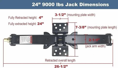 9000lb 24 "HD RV مثبت التسوية مقص الرافعات مجموعة 4 مع المقبس ومجموعة التثبيت in Kuwait