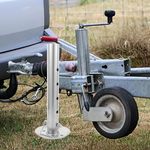 Mobestech Trailer Jack Tube with Removable Foot Pad Hand Crank Drop Leg Stabilizer Jack for Rv and Trailer Replacement Part in Saudi Arabia