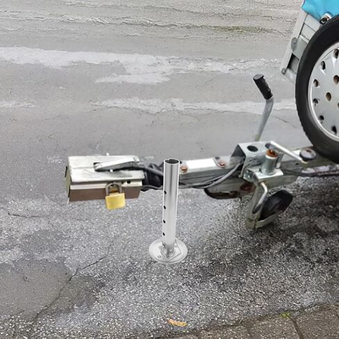 Mobestech Trailer Jack Tube with Removable Foot Pad Hand Crank Drop Leg Stabilizer Jack for Rv and Trailer Replacement Part in Saudi Arabia
