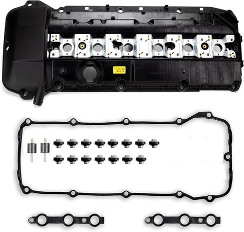 Engine Valve Cover, with Valve Cover Gasket & Spark Plug Tube Seal, Compatible with BMW E36 E39 E46-2.5L 2.8L 3.0L - 320i 325i 330i 525i 530i 325Ci 330Ci 325xi 330xi X3 X5 Z4 in Saudi Arabia