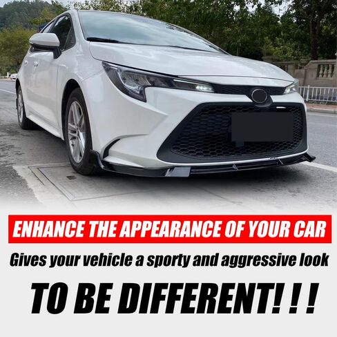 طقم جسم المصد الأمامي مكون من 3 قطع لسيارة Toyota Corolla LE XLE سيدان 2020-2023، بديل مقسم الشفاه الأمامي الممتص للصدمات السفلي متوافق مع Toyota Corolla LE XLE سيدان، أسود in Kuwait