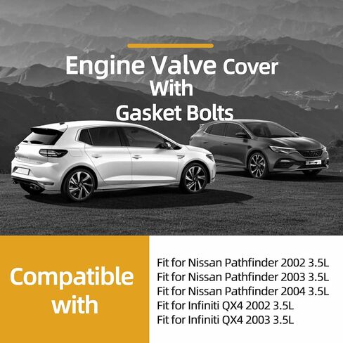 Valve Covers With Gasket Bolts Fit For Nissan Pathfinder 2002-2004 for Infiniti QX4 2002-2003 3.5L OE# 13264-5W500,13264-5W510 Left & Right in Saudi Arabia