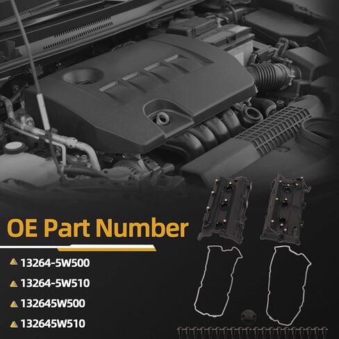 Valve Covers With Gasket Bolts Fit For Nissan Pathfinder 2002-2004 for Infiniti QX4 2002-2003 3.5L OE# 13264-5W500,13264-5W510 Left & Right in Saudi Arabia