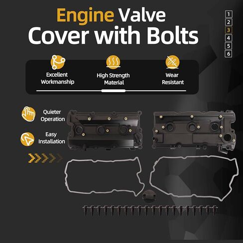 Valve Covers With Gasket Bolts Fit For Nissan Pathfinder 2002-2004 for Infiniti QX4 2002-2003 3.5L OE# 13264-5W500,13264-5W510 Left & Right in Saudi Arabia