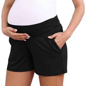 Eileithyia Women's Maternity Lounge Shorts with Pockets Cooling Summer Maternity Clothes Outfits Pregnancy Must Haves Pajamas in Saudi Arabia