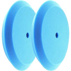 وسادات تلميع إسفنجية مقاس 8 بوصات - قطع متوسطة صفراء - عبوتان - تصميم بحافة مائلة، وظهر بخطاف وحلقة - يناسب لوحة دعم مقاس 7 بوصات - لإزالة الأكسدة، وتصحيح الطلاء، والتلميع in Kuwait