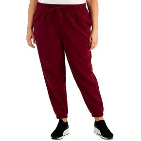Ideology ID Plus Size Solid Fleece Jogger Pants in Kuwait