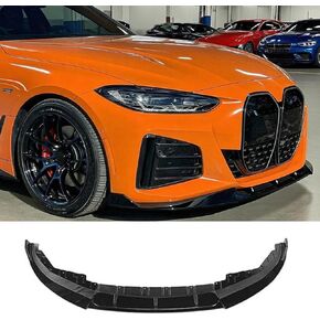 Front Bumper Lip Splitter Spoiler for 2021-2024 BMW 4 Series G26 M440i 4DR M-Sport 3PCS (Carbon Fiber Look) in Kuwait
