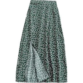 تنورة GORGLITTER النسائية بوهو الأزهار Bodycon متوسطة الطول مع فتحة عادية عصرية عالية الخصر انسيابية الجانب سبليت ماكسي التنانير الطويلة in Kuwait