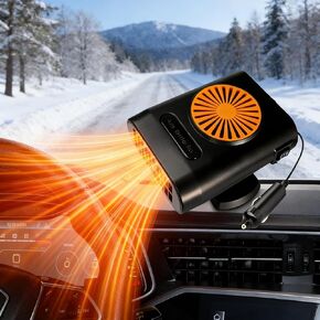 سخان سيارة، 12 فولت 200 وات تسخين سريع محمول 2 في 1 لقابس السيارة في ولاعة السجائر يدور 360 درجة in Kuwait