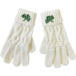 قفازات باتريك فرانسيس كريم أران شامروك للكبار، مقاس واحد، مزيج مثالي من الأناقة والنعومة، هدية أيرلندية in Kuwait
