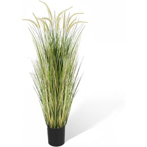 KOL Artificial 5ft 2-Pack Horsetail Reed Grass, 59in Tall Artificial Indoor Outdoor Fake Grass Plant, Home Office Decorative Artificial Plants in Pot Faux Plant Greenery, Wedding Decor in Kuwait