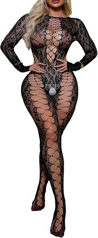 Woman Bodystockings Leopard Print Lingerie for Women Sexy Lace Jumpsuit Full Body Bodysuit Rave Outfits in Saudi Arabia