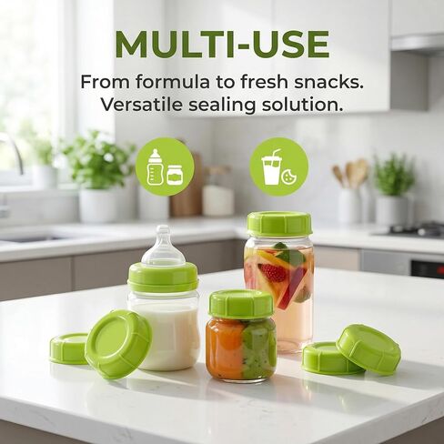 Kisangel 10Pcs Bottle Cap Travel Replacement Caps Leak Proof Lids for Glass Milk Bottle Breastmilk Bottles in Kuwait