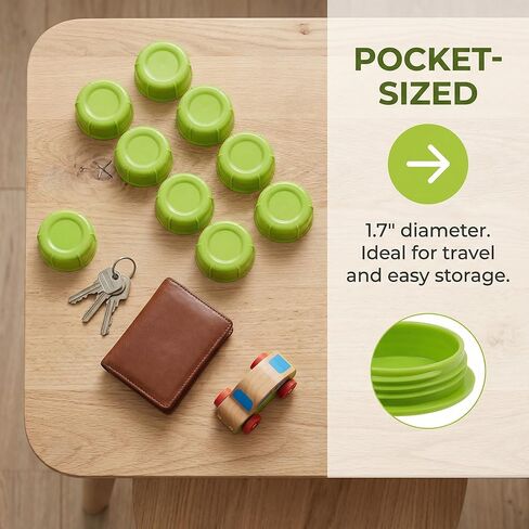 Kisangel 10Pcs Bottle Cap Travel Replacement Caps Leak Proof Lids for Glass Milk Bottle Breastmilk Bottles in Kuwait