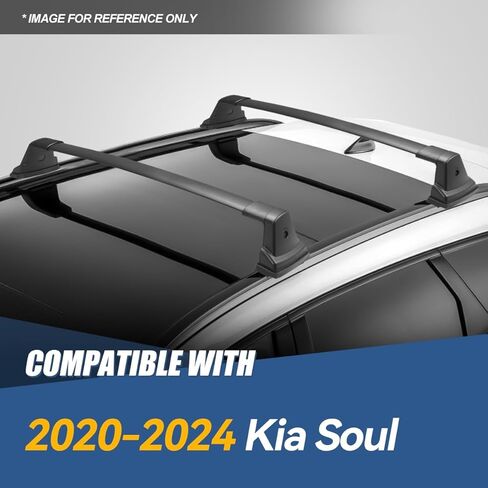قضبان متقاطعة لرف السقف من Auto Dynasty متوافقة مع روح 2020-2025، قضبان شحن على السطح بوزن 165 رطلًا من الألومنيوم وقضبان سقف مضادة للتآكل لرفوف الأمتعة ودراجات الكاياك in Kuwait